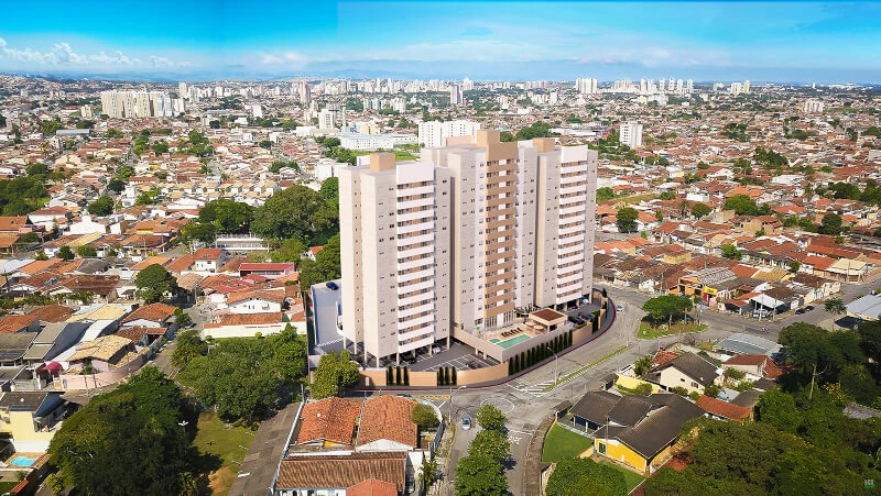 Galeria de fotos do empreendimento Orizzonte Mantiqueira, foto Perspectiva da Fachada - Foto aérea