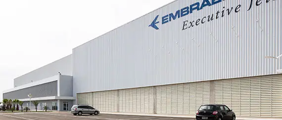 Obra industrial Embraer Sorocaba